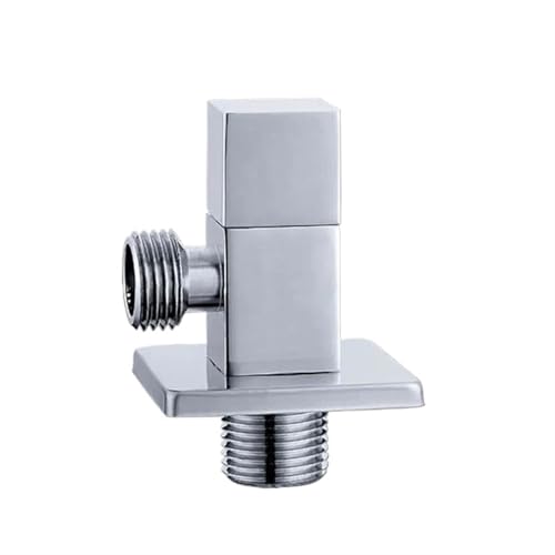 Válvula triangular de latón macizo YT-5137 cromo para baño de 1/2 2
