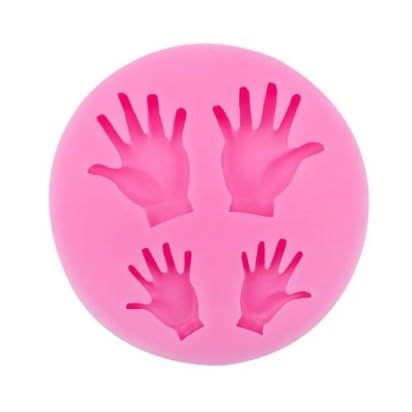 M00647 MOREZMORE Silicone Mold for Doll Hands Puppet Hands Suitable for Polymer Clay or for Cake Food Safe
