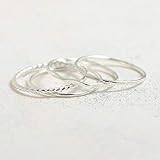 silver stacking rings. SET of FOUR. sterling silver stack rings. minimalist rings. stackable silver rings. twist, hammered, stardust, smooth.