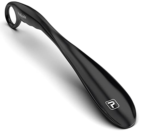 Professional Long Handled Shoe Horn | 17 Inch Solid Metal Shoehorn For Seniors, Men, Women | Unbreakable, Unbendable, Unbelievable (Black) #TOP18