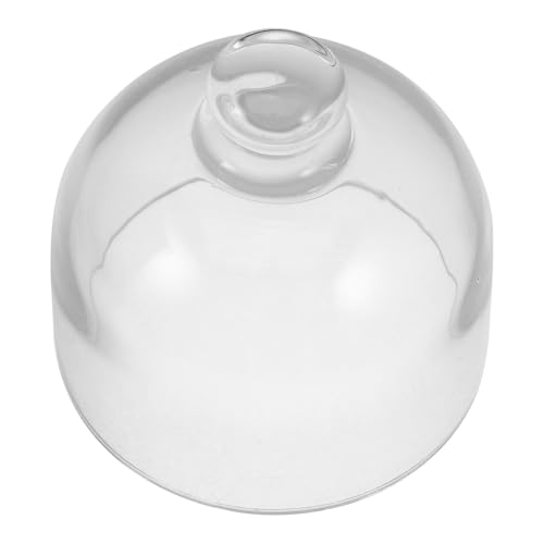 FONDOTIN Campana Copritorta in Vetro Trasparente per Dessert Copertura a Cupola Protettiva per Alimenti Coperchio Rotondo per Esposizione Dolci e Snack in Cucina e Ristorazione