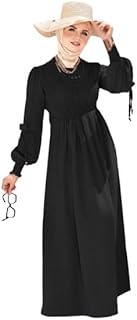 فستان من جمال سونز فور عباية مصنوع من الشيفون والقطن والحرير للنساء، بقصة فضفاضة، قابل للتعديل ومرن، متعدد الألوان، مقاس موحد يناسب حتى وزن 80 كجم