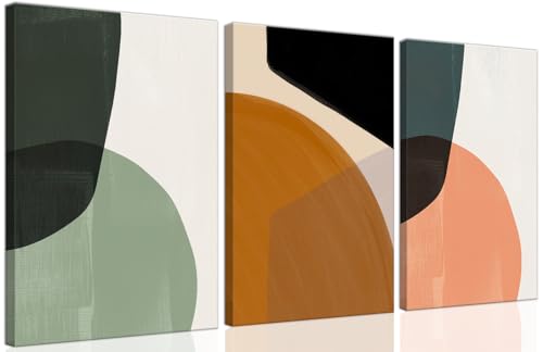 ouiytws Color block simple abstract wall art canvas printing, green,