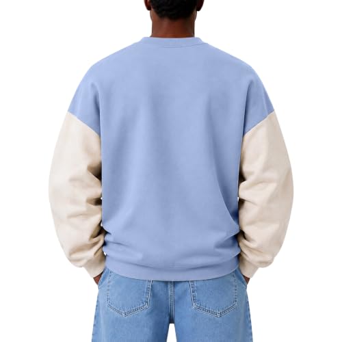 Crewneck Sweatshirt Men Fleece Relaxed Fit Boston Print Sweatshirt Y2k - image 4