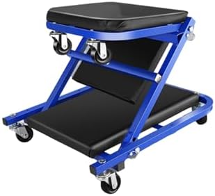 2-in-1 Mechanic Garage Shop Creeper with Wheels, Foldable Z Design for Auto Repair - Lay Down or Sit for Comfort and Convenience