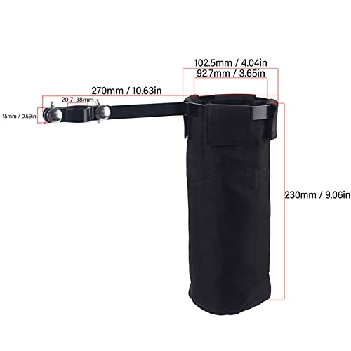 Funda para baquetas de batería, funda grande impermeable y resistente al desgaste, hecha de nailon, color negro miniatura 3