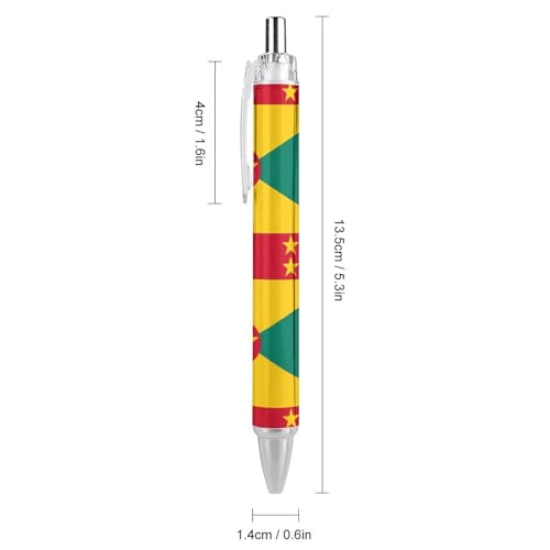 Bolígrafo retráctil de 0.5 mm para suministros de escritorio de oficina, diseño EE. UU., 4 uds. 2