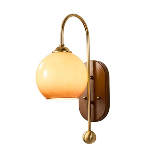 Chandelier Applique Murale Vintage rétro en verre soufflé orange de qualité
