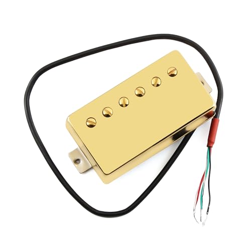 Image of FLEOR Alnico 5 Guitar Humbucker Pickup 4-Wires 7-8K Neck Pickup Golden Fit Gibson Les Paul Guitar Part