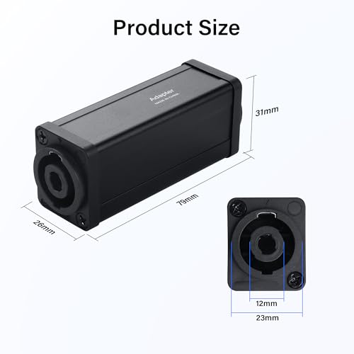 Conector Speakon Audio 4 Pin NL4FC Hembra a Hembra miniatura 7