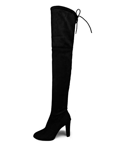 Osheoiso Damen Overknee Slouchy Stiefel Kniehoch Schuhe Oberschenkel Hohe...