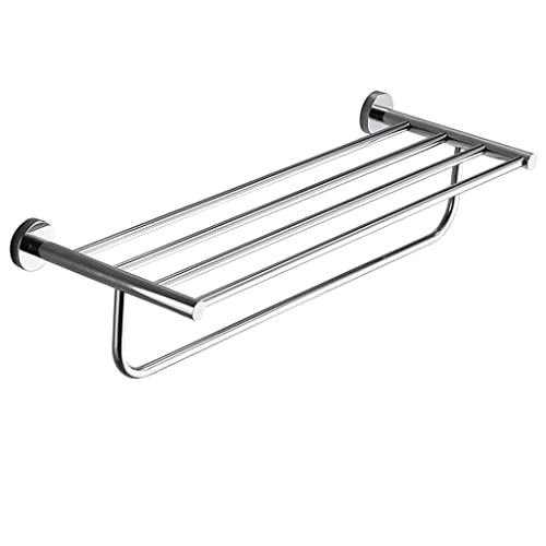 Juego de toallero de acero inoxidable con espejo para baño moderno 2