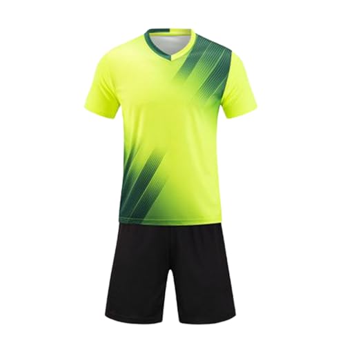 Kids Summer 2 Piece Outfits Athletic Crewneck Short Sleeve Jerseys Top Matching Shorts Training Uniforms for 4-13 Years
