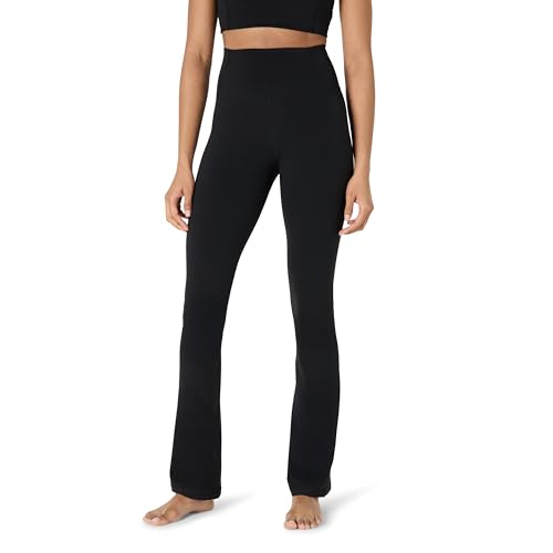 Amazon Essentials Womens Active FormFlex Buttery Soft Flared Leggings High Waist Bootcut Yoga Pants 31.5 Inseam Black Medium
