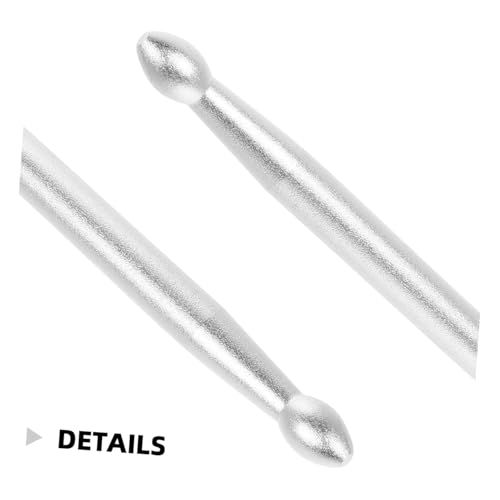 Baquetas Toddmomy de aleación de aluminio, 1 par, diseño ergonómico y ligero para batería acústica y jazz miniatura 3