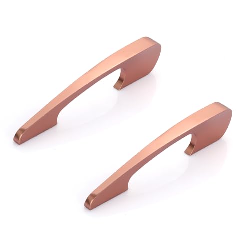 Image of LAPO 6 Inch Drawer Handles for Wardrobe and Cupboard, Suitable for Kitchen Storage Units, Clean Grip Feel, Rust Proof Surface, Hole to Hole Size 11.5 cm, Easy Mounting (Rose Gold, Pack of 3)