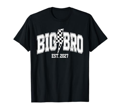 Big Bro Est 2027 New Big Brother Announcement Lightning Bolt T-Shirt