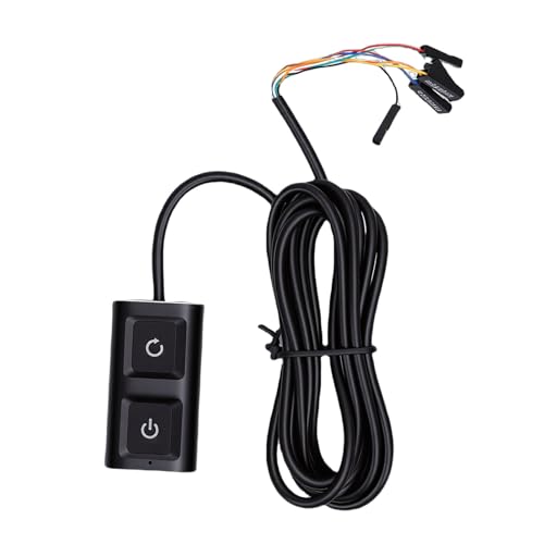Generic Cable de Extensión Externo para Botón de Encendido de PC con Efecto de Luz de 7 Colores, Fácil Instalación para Configuración de Juegos, Cable de 2 M de Largo para Mayor Rango de Control