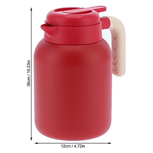 BTIHCEUOT Jarro térmico, jarra a vácuo, aço inoxidável, 1500 ml, grau alimentício, PP para dormitóri