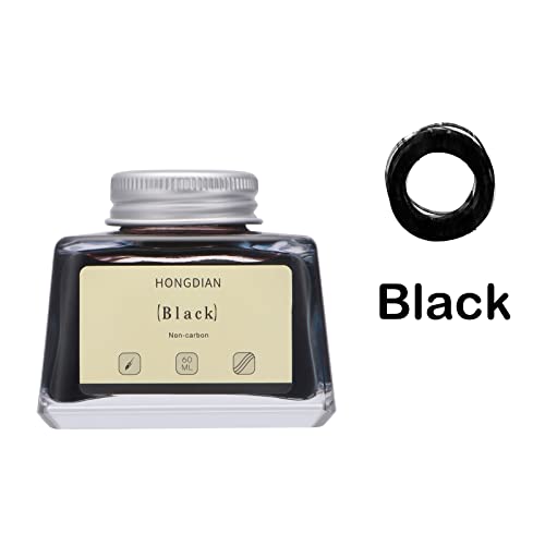 Image of Asvine Hongdian Fountain Pen Bottled Ink Black, 60ml Fountain Pen Bottled Ink, Non Carbon