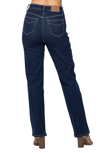 Judy Blue Women's High-Rise Tummy Control Classic Straight Leg Jeans3