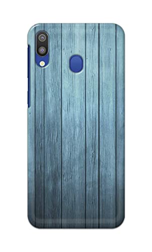 Image of Printed Hard Back Cover Case for Samsung Galaxy M20 Back Cover (Wooden Blue) -1302