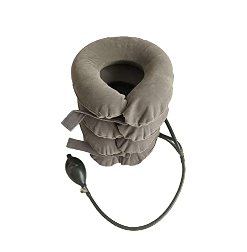 Soulager le mal de cou avec ce dispositif de traction cervicale à air gonflable gris