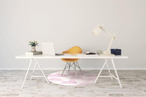 Tapis de Chaise Protège-Sol PVC Résistant Antidérapant ø100 cm
