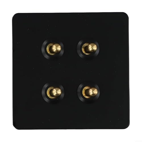 Interrupteur mural avec levier en acier inoxydable et laiton pour un contrôle efficace de l'éclairage (4 commandes)