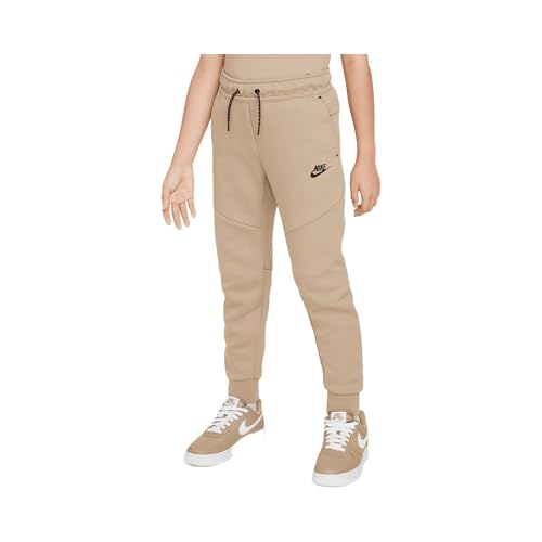 Nike Sportswear Tech Fleece Big Kids' Joggers (HV5869-247, Khaki/Black/Black)