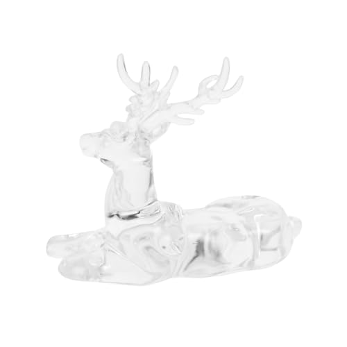 Holibanna Statuette Renne in Piedi in Acrilico Trasparente Realistico Renne Per Centrotavola Natalizio Decorazioni Da Festive