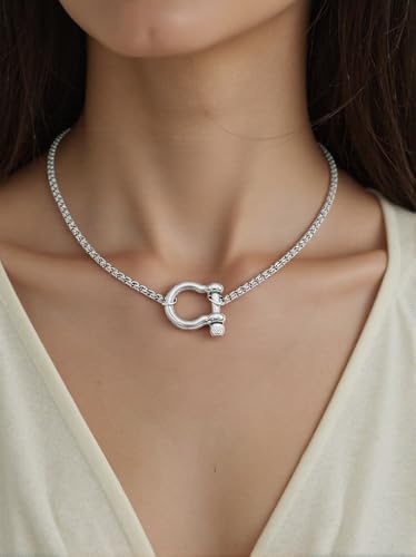 Collier en acier inoxydable avec chaîne de blé bicolore et boucle or
