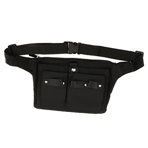Magideal Pro Canvas Salon Hairdressing Tools Waist Scissors Shears Comb Brushes Organizer Case Multiple Pocket Holder Black #TOP4