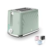 Swan Windsor 2 Slice Toaster with 7 Browning Levels for Toast, Breakfast Muffins and Bagels, Removable Crumb Tray, Defrost/Reheat/Cancel, Cord Storage, Non-Slip Feet, 900W, Sage, ST14071SGE