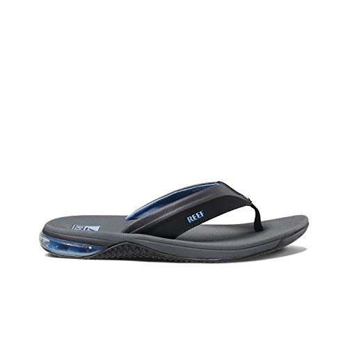 Reef Anchor Mens Beach Flip Flop, Water Friendly, Cushioning Heel Airbag, Grey/Blue, 11 - Image 4