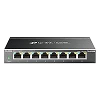TP-Link 8-Port Gigabit Easy Smart Desktop Switch, 10/100/1000Mbps RJ45 ports, Network Expansion, Plug & Play, No Configuration Required, Durable Metal Casing, Energy Power Saving (TL-SG108E)
