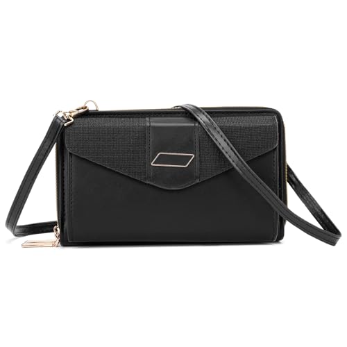 Small Crossbody Bag for Women Cell Phone Purse Women's Shoulder Handbags Double Zipper Wallet Purses with Card Slots