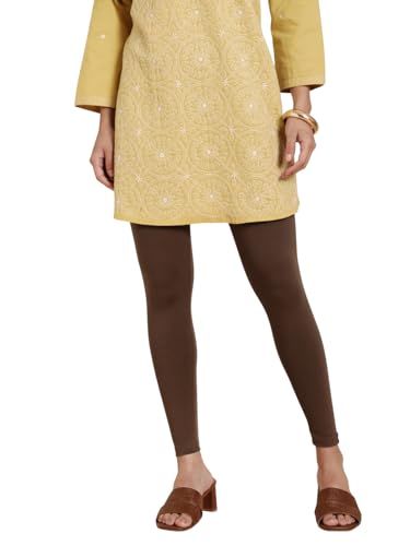 Image of TWIN BIRDS Super Stretchable Cotton Elasthane Fabric Ankle Length Leggings for Women