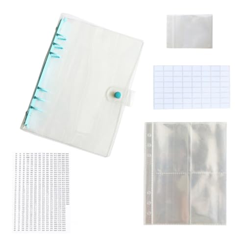 SWOOMEY Album de Rangement pour Perles et Diamants Pochettes Transparentes, Paquet Auto-Sécurisé, Adapté Rangement de Fournitures de Bricolage et Décoration