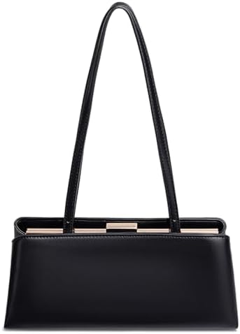 Vintage Kiss Lock Shoulder Bag for Women, Top Handle Satchel Handbags