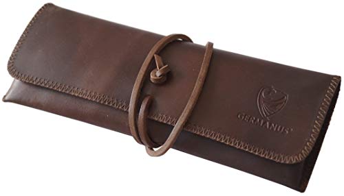 Preisvergleich Produktbild GERMANUS Federmäppchen Strap, Leder - Made in EU - Ferruginus, Braun