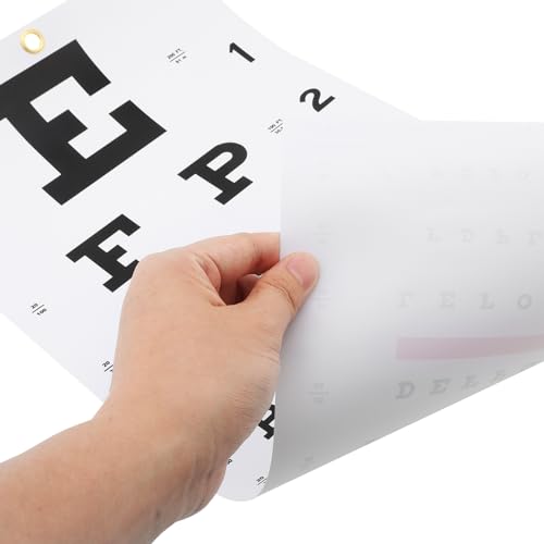 Image of Eye Chart, Complete Snellen Eye Exam Kit, for Eye Exams 20 Feet 22x11 Inches Low Vision Eye Test Charts with Eye Occluder and Pointer