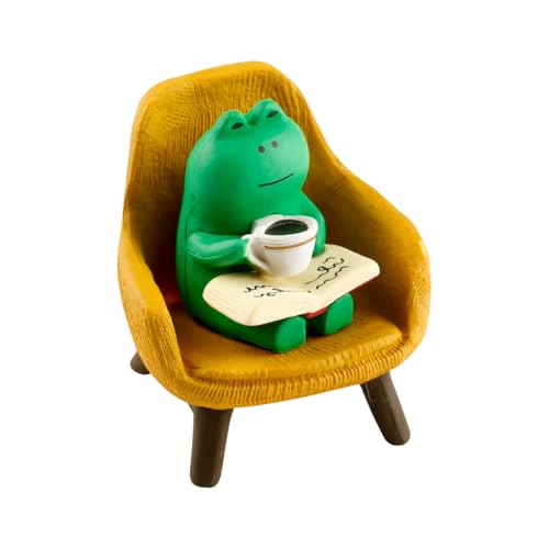 Bojueshaw 2PCS Mini Frog OrnamentDIY Desk Ornament for Display Ideal for Office or Home Decor Fun Decorative Piece for Bookshelf Desk or Car