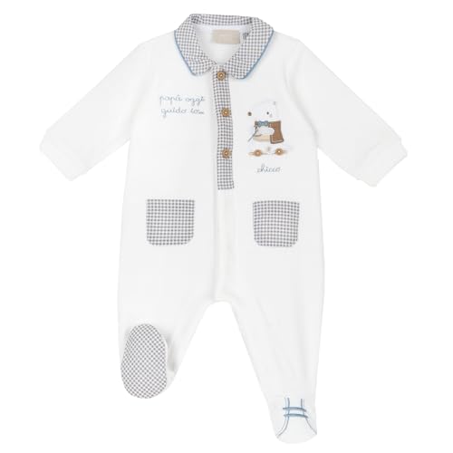 Chicco, Tutina con apertura frontale, Bébé garçon, Bianco, 1M, Conçu en Italie