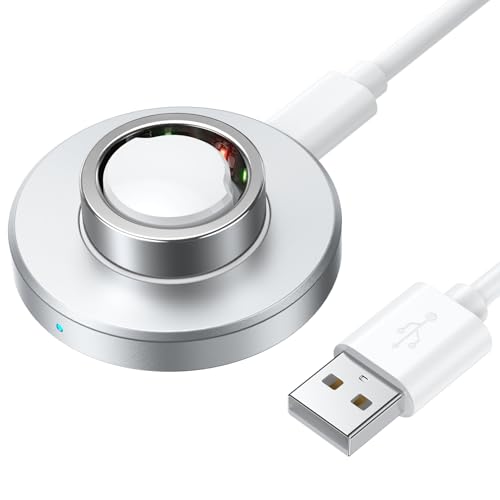Compatible with Ring Gen 3 Charger - Size 8 Fast and Safe Charging Dock with USB-C Cable Silicone Anti-Slip Base Design Essential for Ring Gen 3 Users (Silver)