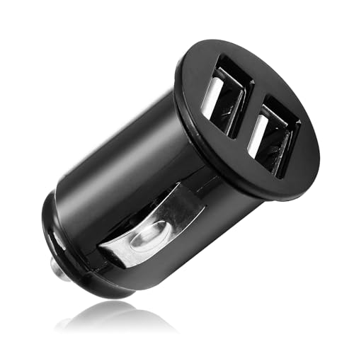 12w/2.4A Caricatore USB per Auto Accendisigari USB Caricabatterie Auto USB Doppia porta USB A Caricabatteria per auto per15/14/13/12 Samsung Pad Air Huawei Samsung Xiaomi 12-24V Nero