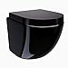 Produktbild Redonde Design Hänge WC spülrandlos Toilette inkl. Duroplast WC Sitz mit Softclose Absenkautomatik + abnehmbar in schwarz