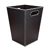 KINGFOM™ Klassisch Leder Papierkorb für Büro/Badezimmer/küche/Schlafzimmer (Platz-Braun)