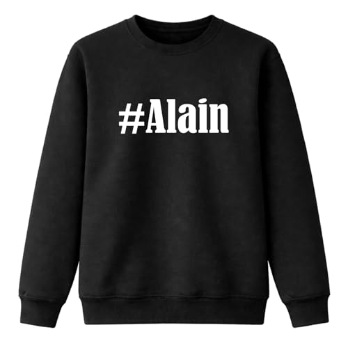 Sweat-shirt Hashtag #Alain noir pour toute la famille