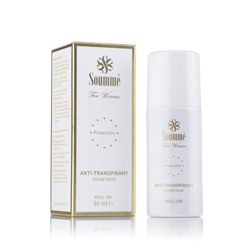 Soummé Antitranspirant Roll-On für Damen gegen starkes Schwitzen 50 ml | Dermatologisch getestet verschiedene Pflegestoffe